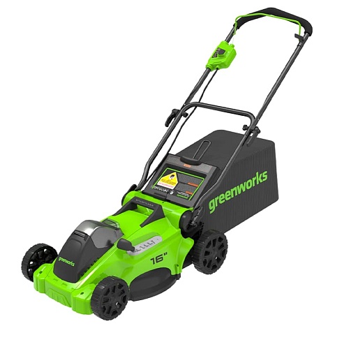 Газонокосилка аккумуляторная Greenworks 40V GD40LM16XK4 (1хАКБ 4Ач и ЗУ) 41см