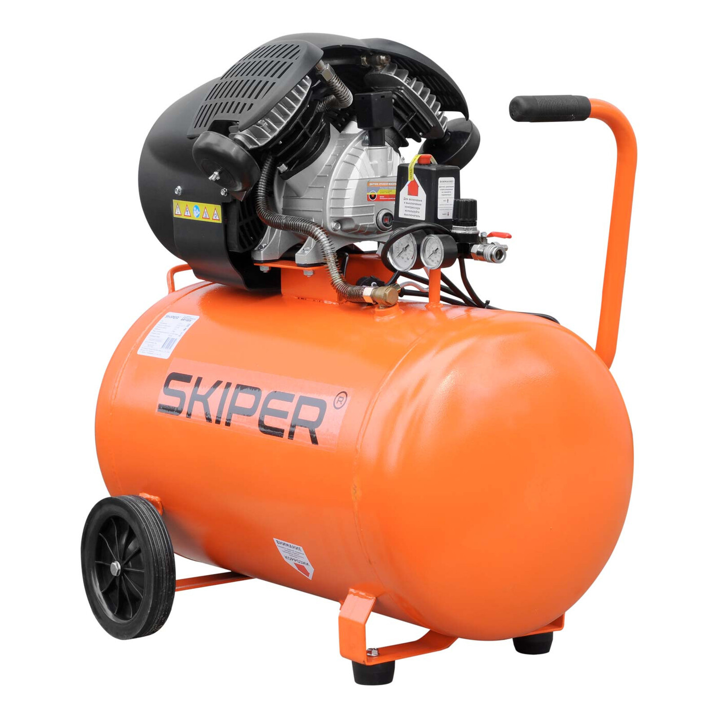 Воздушный компрессор SKIPER AR100V (до 440 л/мин, 8 атм, 100 л, 230 В, 2.2 кВт)
