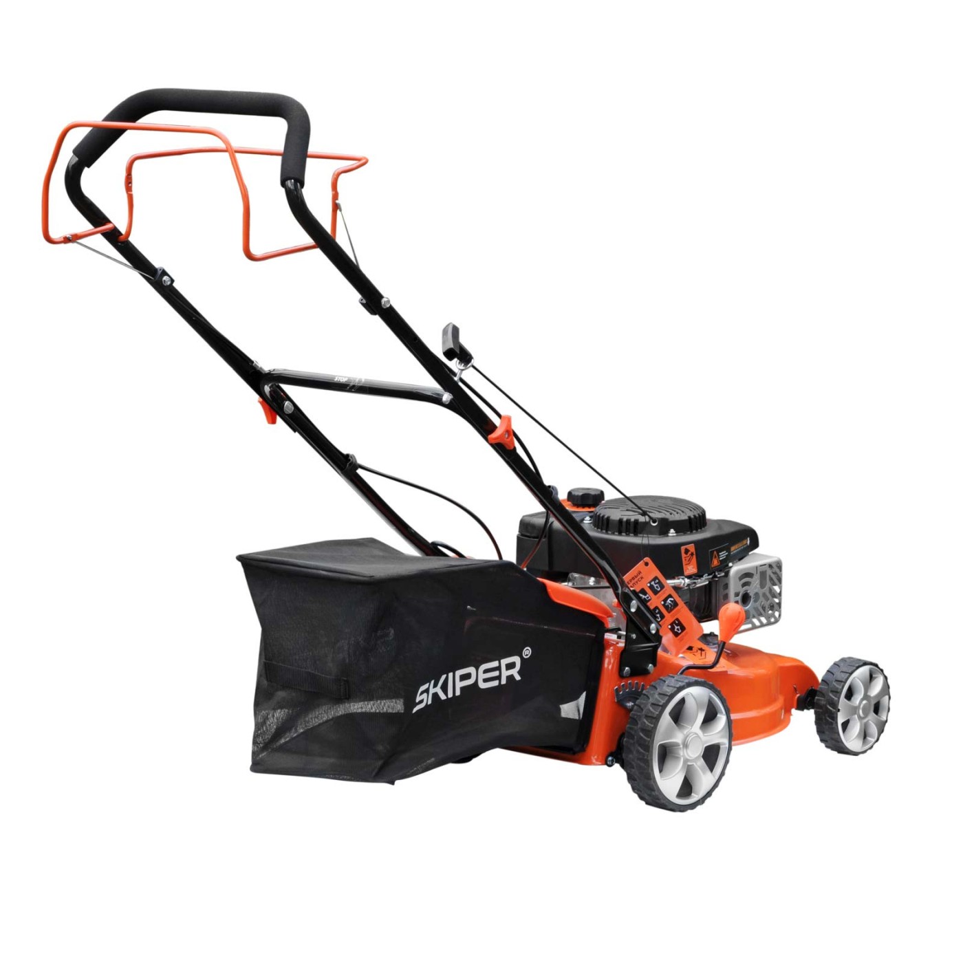 Газонокосилка бензиновая SKIPER GW401S (40 см, самоход, Loncin 4 лс, сталь.дека, травосб.45 л, +НОЖ)