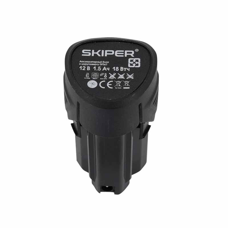 Дрель-шуруповерт аккумуляторный SKIPER CS2600-1 (12В, 2 акк, 1,5 А/ч Li-ion, 2 ск, 19 Нм, кейс)