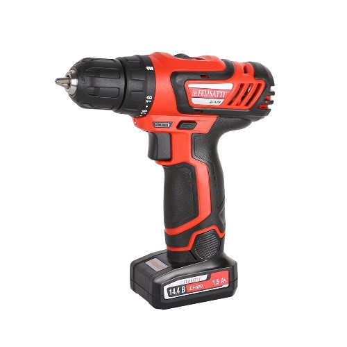 Аккумуляторная дрель-шуруповерт, 14,4В, 2АКБ Li-ion 1,5A*h, 2-х ск. 0-400/0-1400 об/мин, 32 Н*м, сверлен 10-22мм