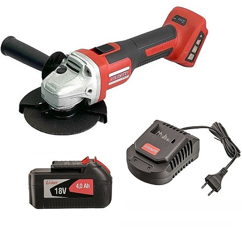 Машина шлифовальная угловая аккумуляторная, 18 В, 3000-8500 об/мин, 1 аккум 4 А/ч, ЗУ, кейс