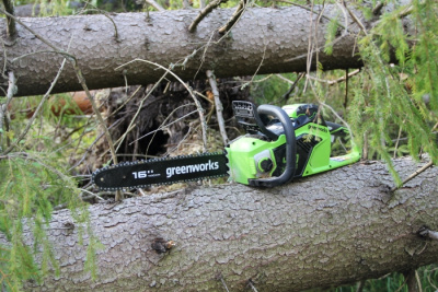 Цепная пила аккумуляторная Greenworks 40V GD40CS18K4 (с 1хАКБ 4Ач и ЗУ) 40 см