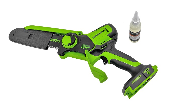 Цепная мини пила аккумуляторная Greenworks 24V GD24CSMNX (без АКБ и ЗУ) 15см
