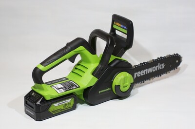 Цепная пила аккумуляторная Greenworks 24V G24CS25K4 (1хАКБ 4Ач и ЗУ) 25см