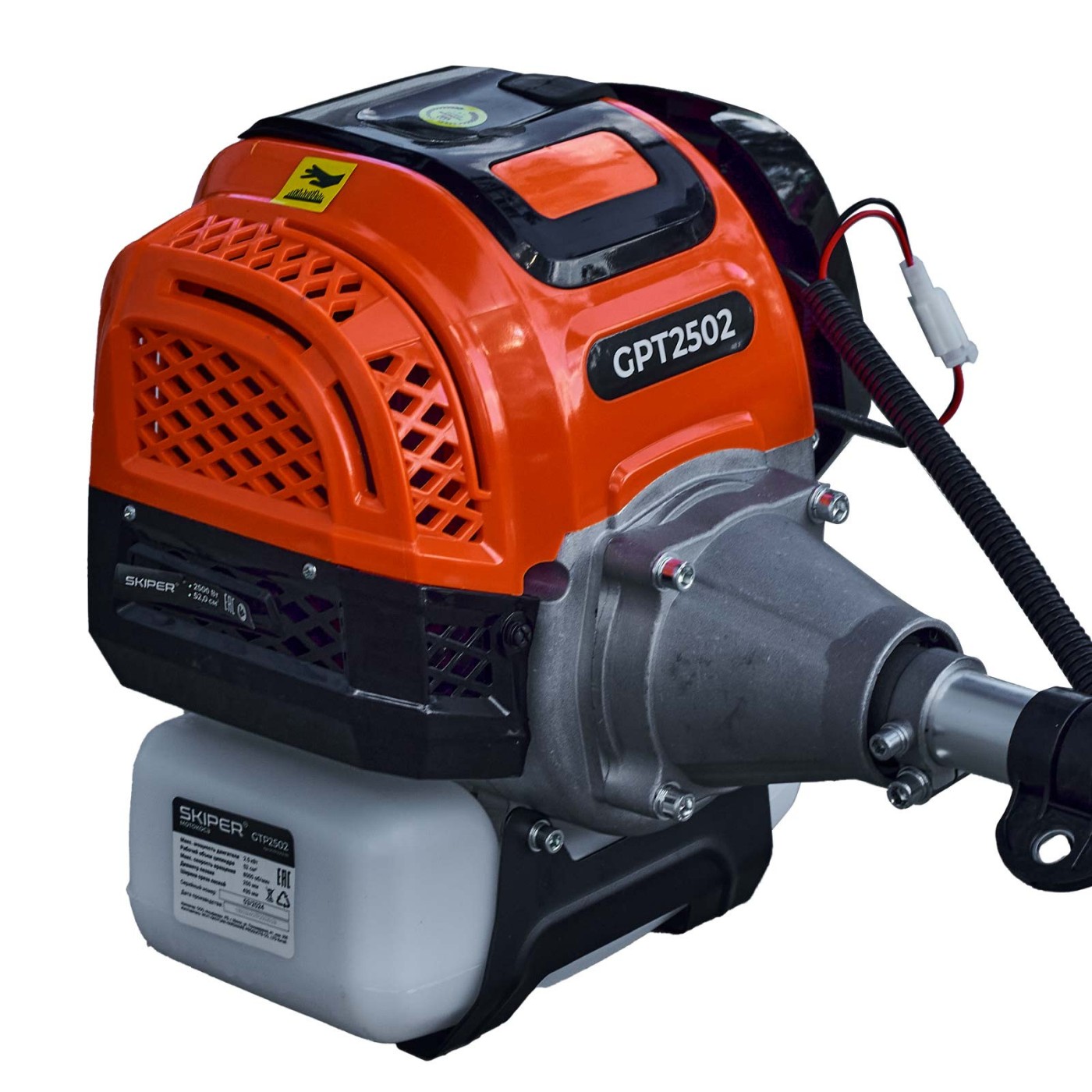 Мотокоса SKIPER GTP2502 (2.5 кВт, autocut25,диск40Т,двуплечный ремень, лёгк.старт,разборн. штанга)