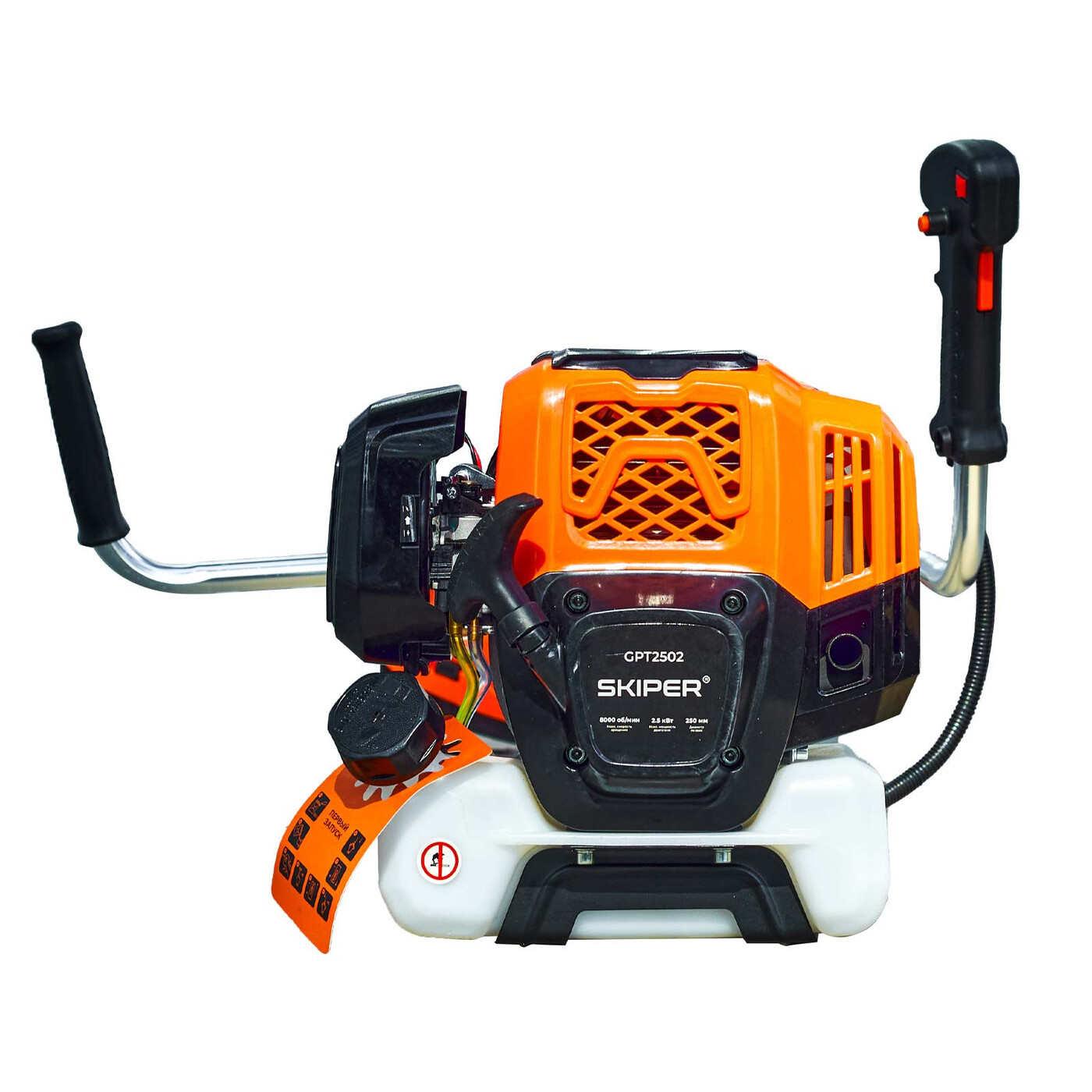 Мотокоса SKIPER GTP2502 (2.5 кВт, autocut25,диск40Т,двуплечный ремень, лёгк.старт,разборн. штанга)
