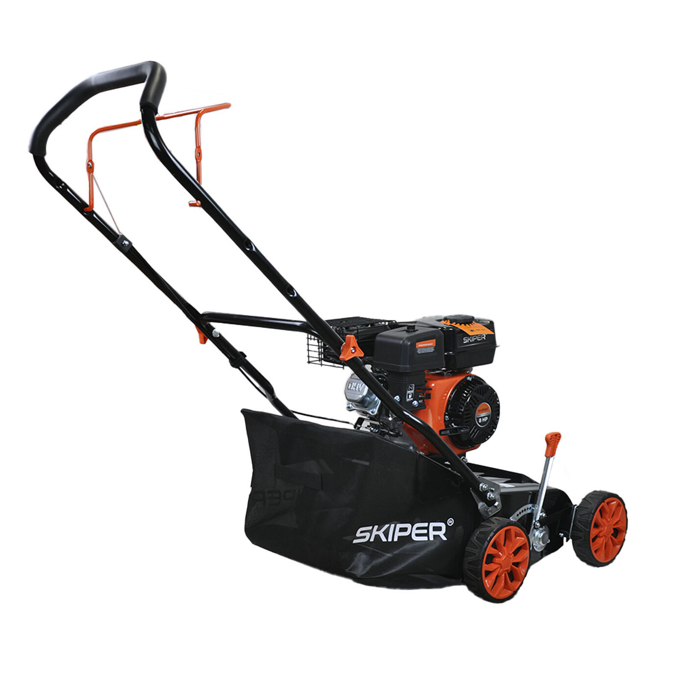 Аэратор-скарификатор Skiper AS400 (шир 40 см, 8 лс, 8 уров.обработки, ручн.привод, травосб.45 см)