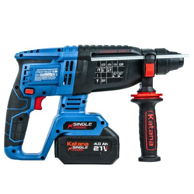 Перфоратор аккумуляторный KATANA RH6501 (21В,1*4Ач, бесщеточный.,2,6 Дж,3 режима,SDS+,3 сверла,кейс)