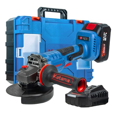 Углошлифмашина аккумуляторная KATANA BAG8081(1*4Ач,21В,бесщеточн,125х22мм,SDSкожух и гайка,рег.об.)