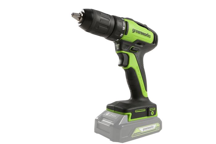 Дрель-шуруповерт аккумуляторная Greenworks 24V GD24DD35 (без АКБ и ЗУ) 35Нм