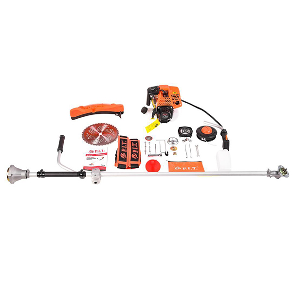 Триммер бензиновый, 1,7л.с, 38 см3, 4-такт, диск 40-зуб, ранцевый ремень, неразъемная штанга