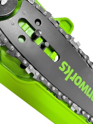 Цепная мини пила аккумуляторная Greenworks 24V GD24CSMNX (1хАКБ 2Ач и ЗУ) 15см