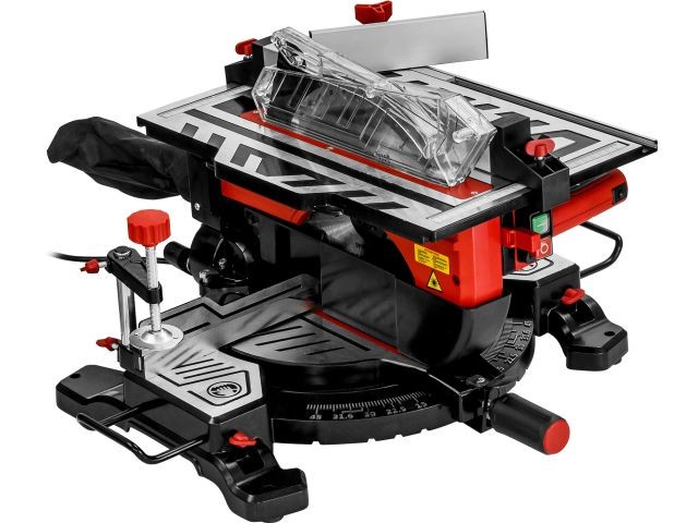 Торцовочная пила комбинированная WORTEX MS 2520-2 LMB в кор. 2000 Вт, 255 мм, глуб. 78 мм, стол 60