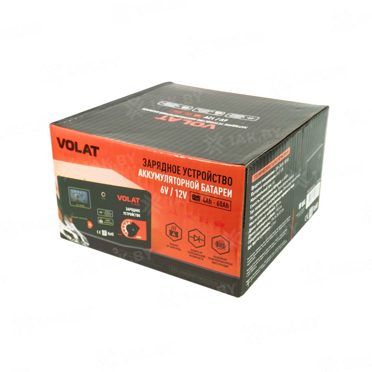 Зарядное устройство для аккумуляторных батарей VOLAT VT-BC6B2 6/12V 6A Трансформаторное