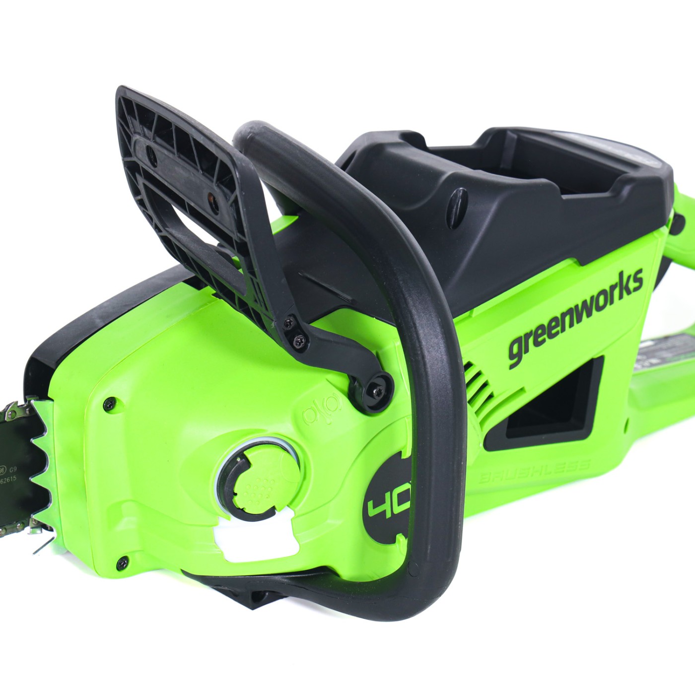 Цепная пила аккумуляторная Greenworks 40V GD40CS20X (1хАКБ 8Ач и ЗУ) 40 см 2кВт б/щ