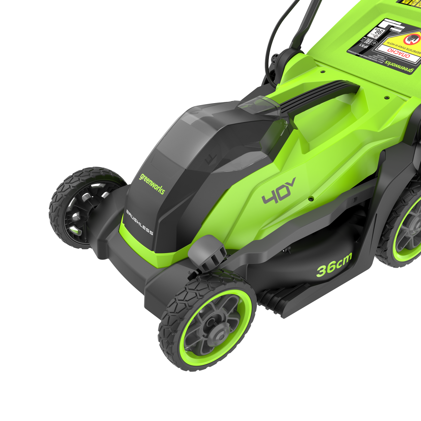 Газонокосилка аккумуляторная Greenworks 40V GD40LM361 (без АКБ и ЗУ) 36 см б/щ