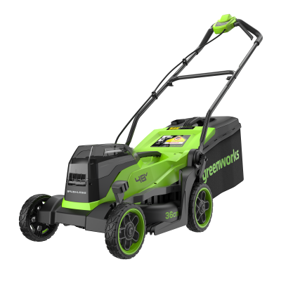 Газонокосилка аккумуляторная Greenworks 24V*2 GD24X2LM361 (2хАКБ 4Ач и ЗУ) 36 см б/щ