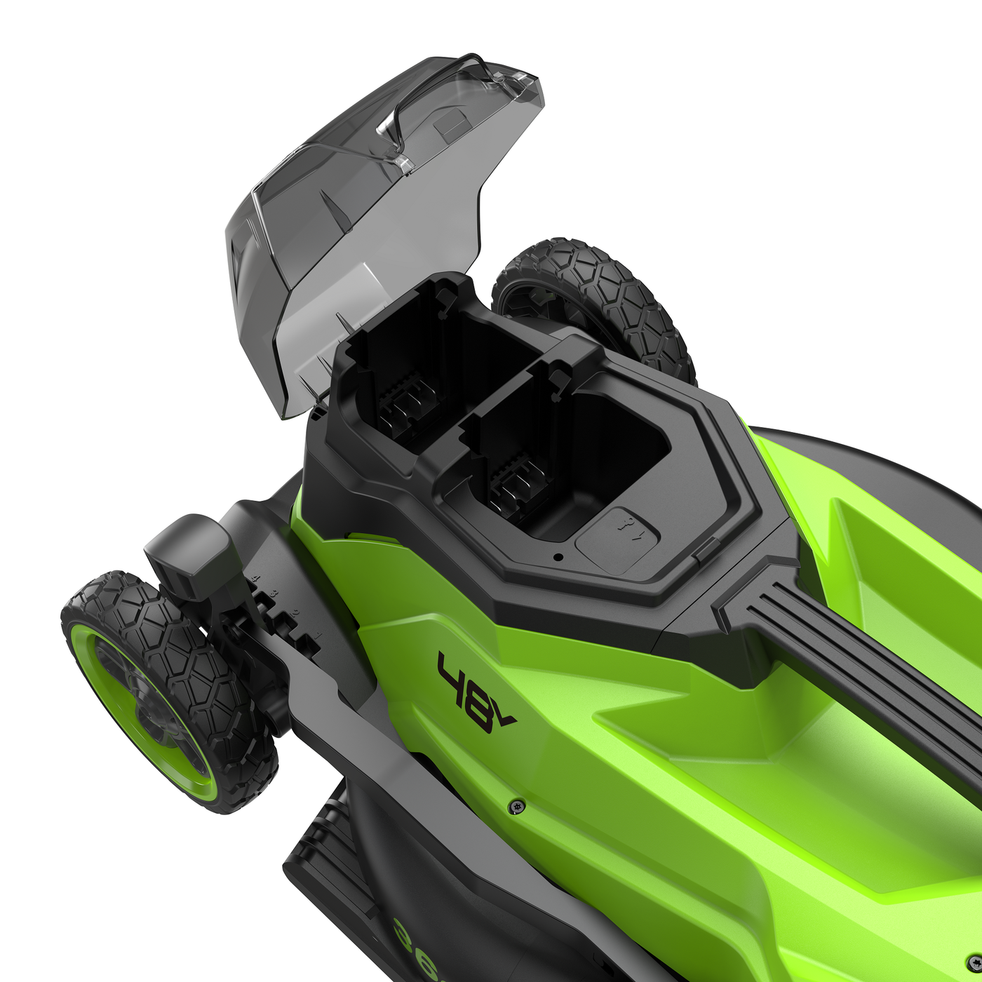 Газонокосилка аккумуляторная Greenworks 24V*2 GD24X2LM361 (2хАКБ 4Ач и ЗУ) 36 см б/щ