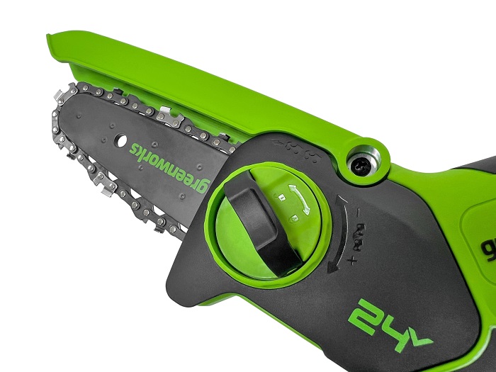 Цепная мини пила аккумуляторная Greenworks 24V G24MCS10 (без АКБ и ЗУ) 10см