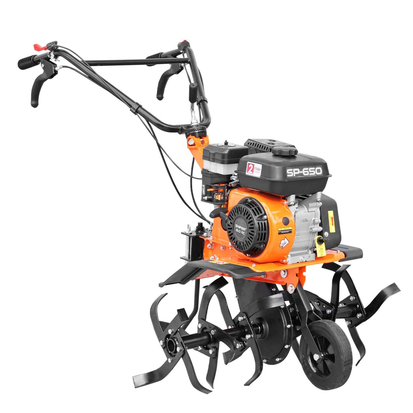 Культиватор SKIPER SP-650 (8 л.с., без ВОМ, передач 1+1, 2 года гарантии, поворотная ручка)