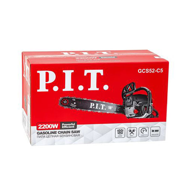 Пила цепная бензиновая, 2000 Вт, 52 куб.см, 18