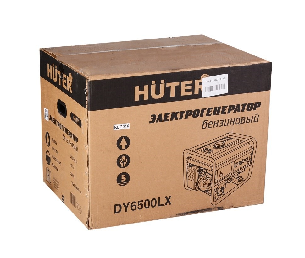 Электрогенератор DY6500LX с колёсами и аккумулятором Huter