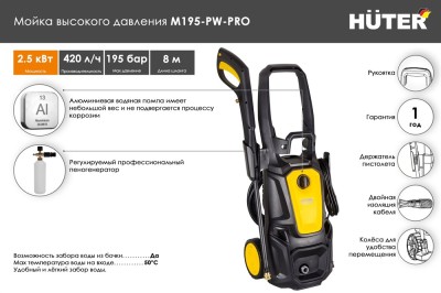 Мойка Huter M195-PW-PRO