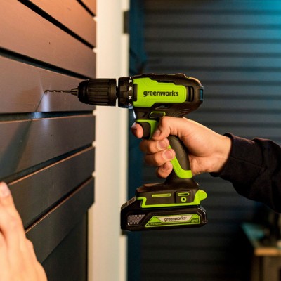 Дрель-шуруповерт аккумуляторная Greenworks 24V GD24DD35 (1x2Ач, ЗУ ,кор) 29/35Нм, б/щет