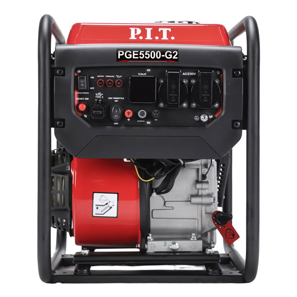 Генератор бензиновый инверторный P.I.T. PGE5500-G2 (5,5/5,0 кВт, 236см³, 4 такт, 2х220В, 12В, 23А)