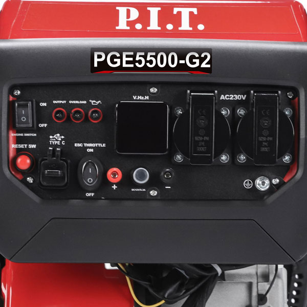 Генератор бензиновый инверторный P.I.T. PGE5500-G2 (5,5/5,0 кВт, 236см³, 4 такт, 2х220В, 12В, 23А)