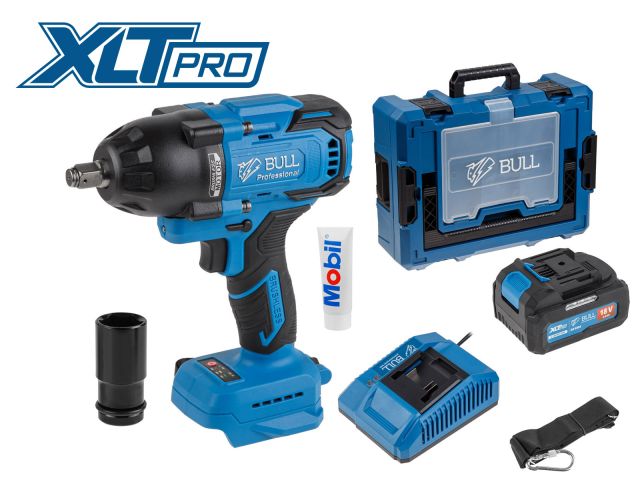 Аккум. ударный гайковерт BULL SC 1807 Xcase, XLTpro, БЕСЩЕТ., 18 В, 750 Н*м, 1/2
