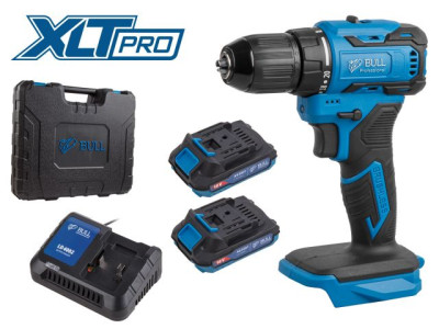 Аккум. дрель-шуруповерт BULL SR 1804 в чем. XLTpro БЕСЩЕТ., Импульс., 18 В, 45 Н*м, 2х2 А*ч, з/у 2 А (шурупы до 10 мм)