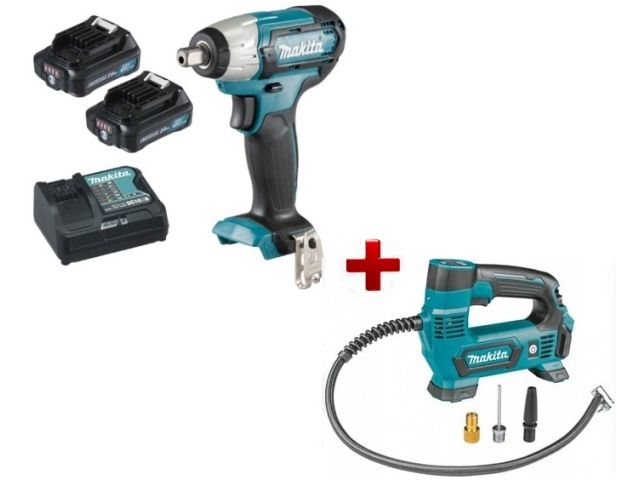 Аккум. ударный гайковерт MAKITA CXT TW 141 DWAE в чем. + АКЦИЯ Аккум. компрессор MP 100 DZ_2