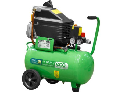 Компрессор ECO AE-251-3 коаксиальный (235 л/мин, 8 атм, коаксиальный, масляный, ресив. 24 л, 220 В, 1.50 кВт)