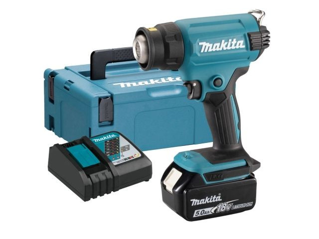 Аккум. термовоздуходувка DHG180RT1J MAKPAC MAKITA (18.0 В, 1 акк., 5.0 А/ч Li-Ion, 550 град, кейс MakPac ,насадки. 1,з/у)