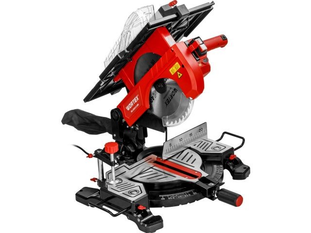 Торцовочная пила комбинированная WORTEX MS 2520-2 LMB в кор. 2000 Вт, 255 мм, глуб. 78 мм, стол 60
