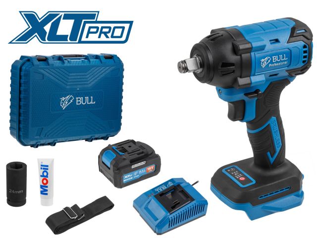 Аккум. ударный гайковерт BULL SC 1804 в чем. БЕСЩЕТ., 18 В, 400 Н*м, 1/2