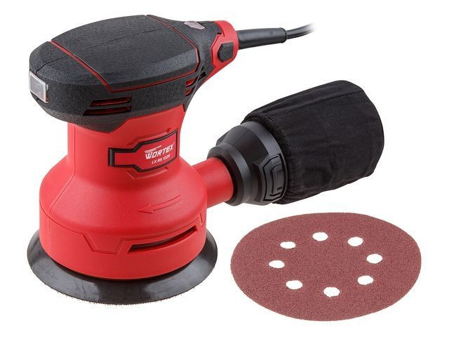 Эксцентриковая шлифмашина WORTEX LX RS 1225 в кор. 240 Вт, 125 мм, 12000 об/мин (Амплитуда колебаний, мм: 2, масса, кг: 1,3,)