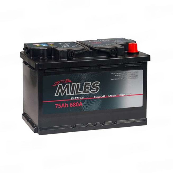 Аккумулятор MILES (75 Ah) 680 A, 12 V Обратная, R+ L3 MIL750E