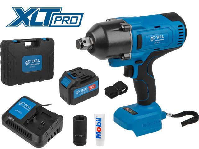 Аккум. ударный гайковерт BULL SC 1801 в чем. XLTpro БЕСЩЕТ., 18 В, 1000 Н*м, 3/4