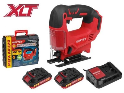 Аккум. лобзик WORTEX CJS 6529 в чем. ALL1 МЕГА АКЦИЯ 18 В, 0-2900 об/мин, 65 мм, 2х2 А*ч