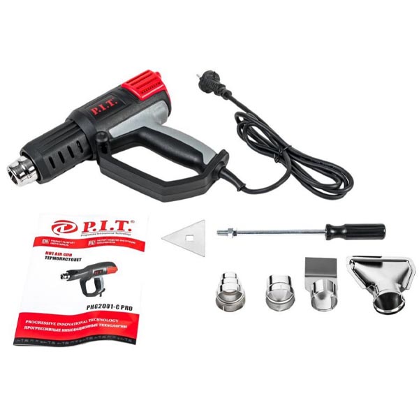 Термопистолет, 230В., 50Гц., 2 кВт.2000Вт.,темп 50-650*С, возд.поток 250-500л/мин