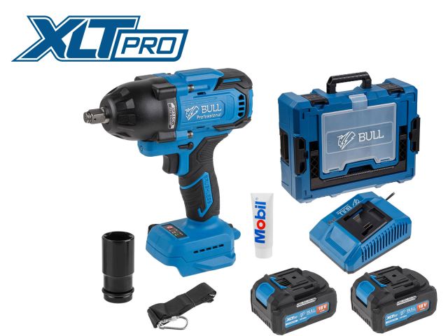 Аккум. ударный гайковерт BULL SC 1807 Xcase, XLTpro, БЕСЩЕТ., 18 В, 750 Н*м, 1/2
