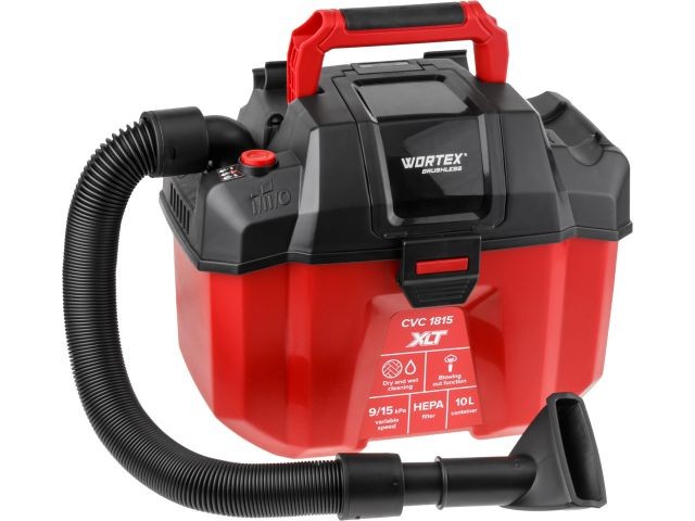 Аккум. пылесос WORTEX CVC 1815 в кор. ALL1 XLT SOLO БЕСЩЁТ., 18 В, 9-15 кПа, 10 л, строительный
