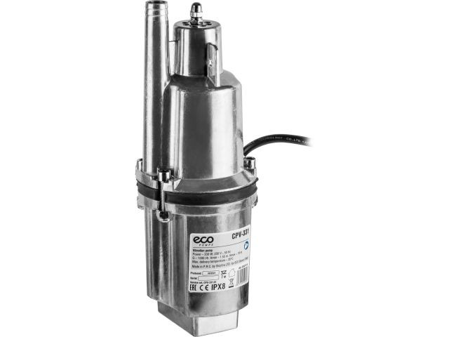 Насос вибрационный ECO CPV-331 (330Вт, 1300 л/ч, с питающ. пров. 15м 3х0,75 мм2, верх.забор воды, аналог насоса Ручеек)