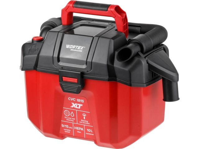 Аккум. пылесос WORTEX CVC 1815 в кор. ALL1 XLT SOLO БЕСЩЁТ., 18 В, 9-15 кПа, 10 л, строительный