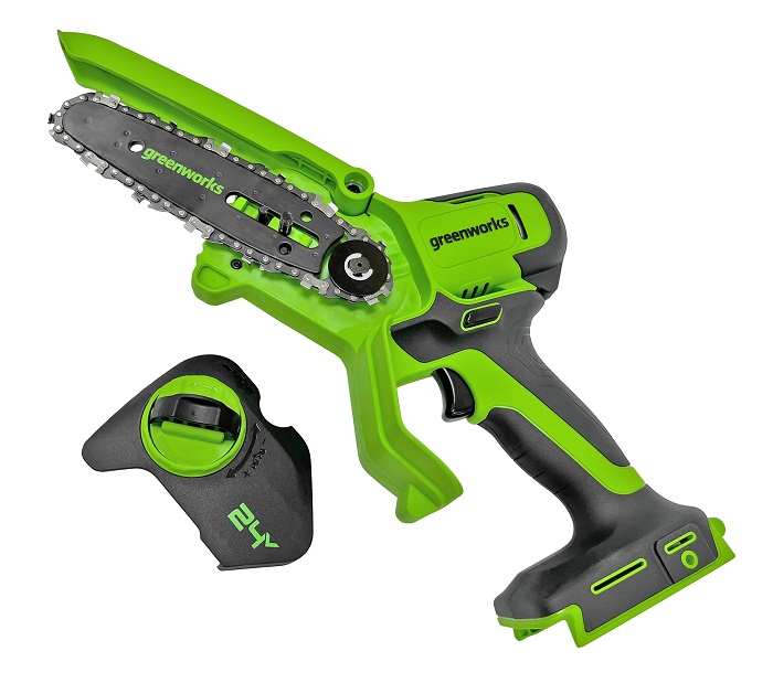 Цепная мини пила аккумуляторная Greenworks 24V G24MCS10 (без АКБ и ЗУ) 10см