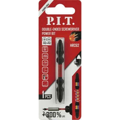Бита двусторонняя P.I.T. PH2-PH2x65 мм
