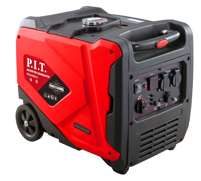 Генератор бензиновый инверторный P.I.T. PGE4500-G (4,5/4,2 кВт, 236см³, 4 такт, 2х220В, 12В, 18,3А)_2